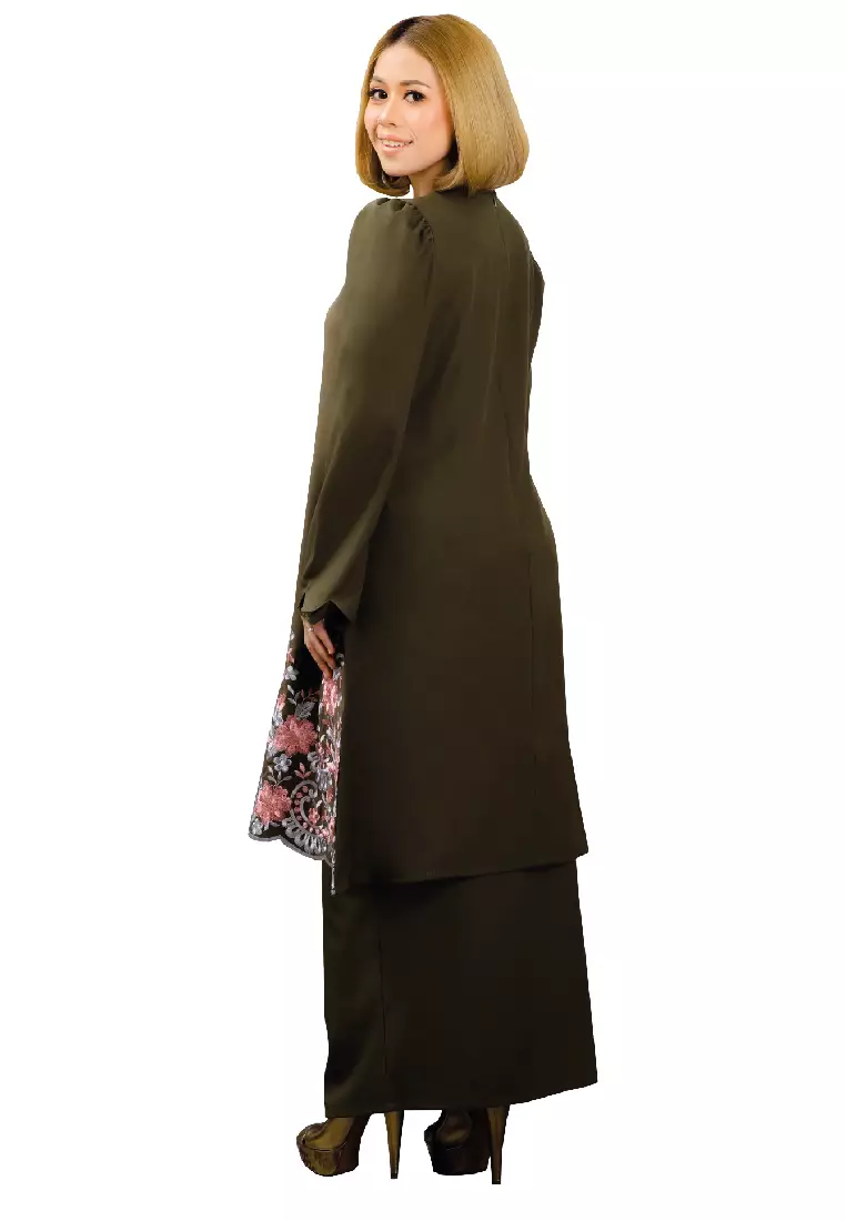Kurung Muslimah Fashion Olive Green