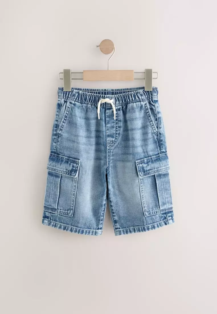 100% Cotton Denim Cargo Shorts 2 Pack