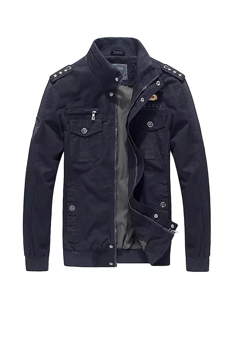 Mens coat cheap stand collar