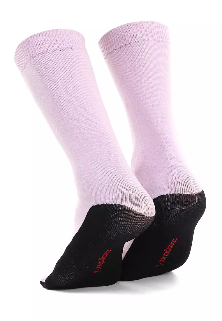 Nercyla Kaos Kaki Wanita Toe Socks Two Tone Casual Footwear Material Spandex ORIGINAL - Purple