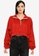 Public Desire red Seam Detail Half Zip Crop Sweatshirt 7B4B3AA96BDD7CGS_1
