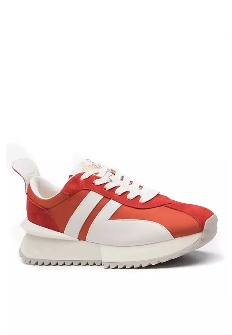 Red and white platform on sale sneakers