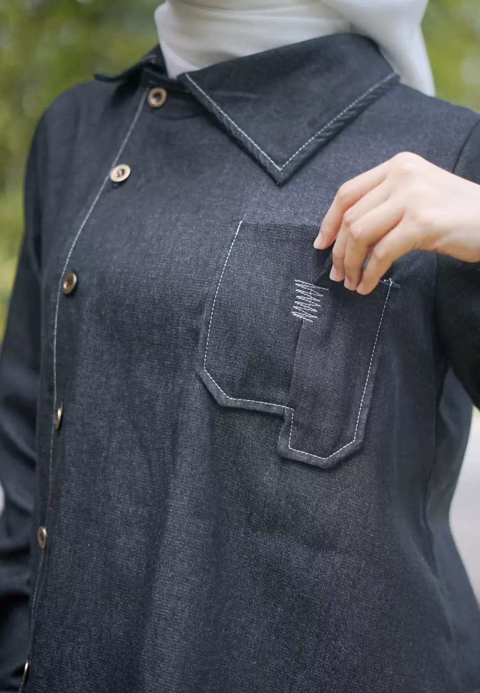 Rossie Denim Shirt - Black Denim