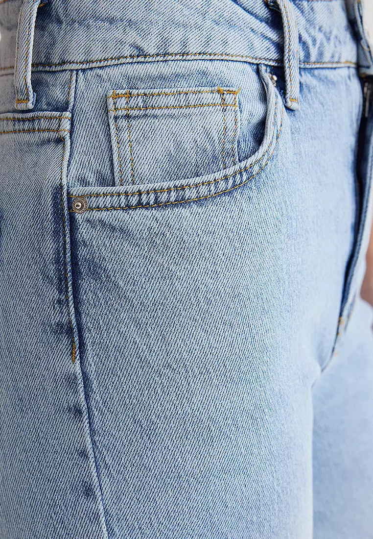 High Waist Comfort Mom Jeans