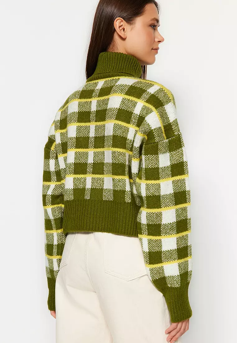 Checkered sweater clearance
