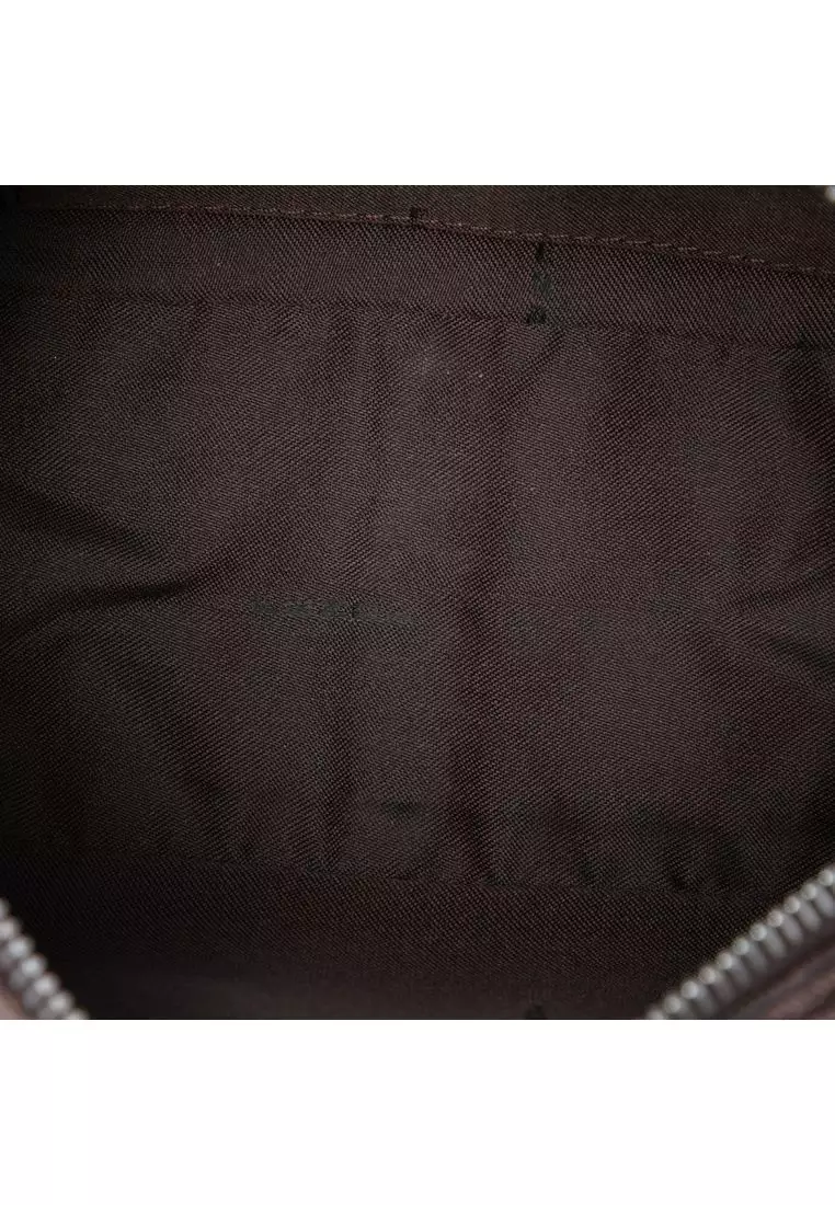 Pre-Loved Fendi Zebra Print Canvas Pochette