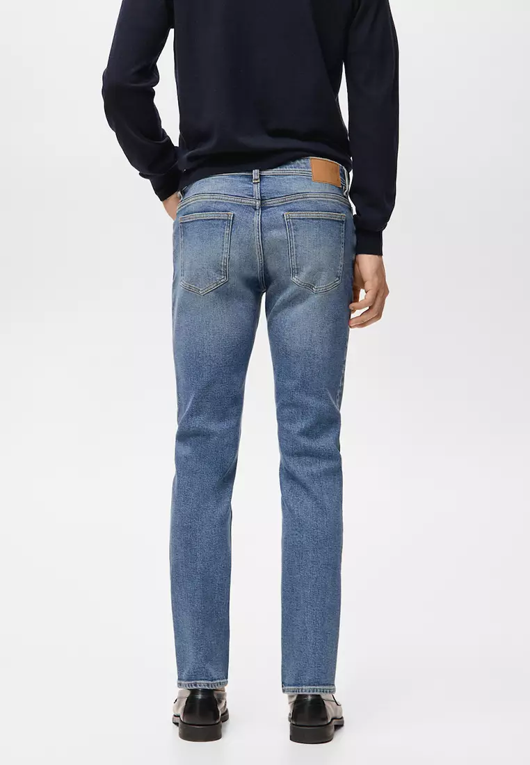 Jan Slim-Fit Faded Dark-Wash Jeans