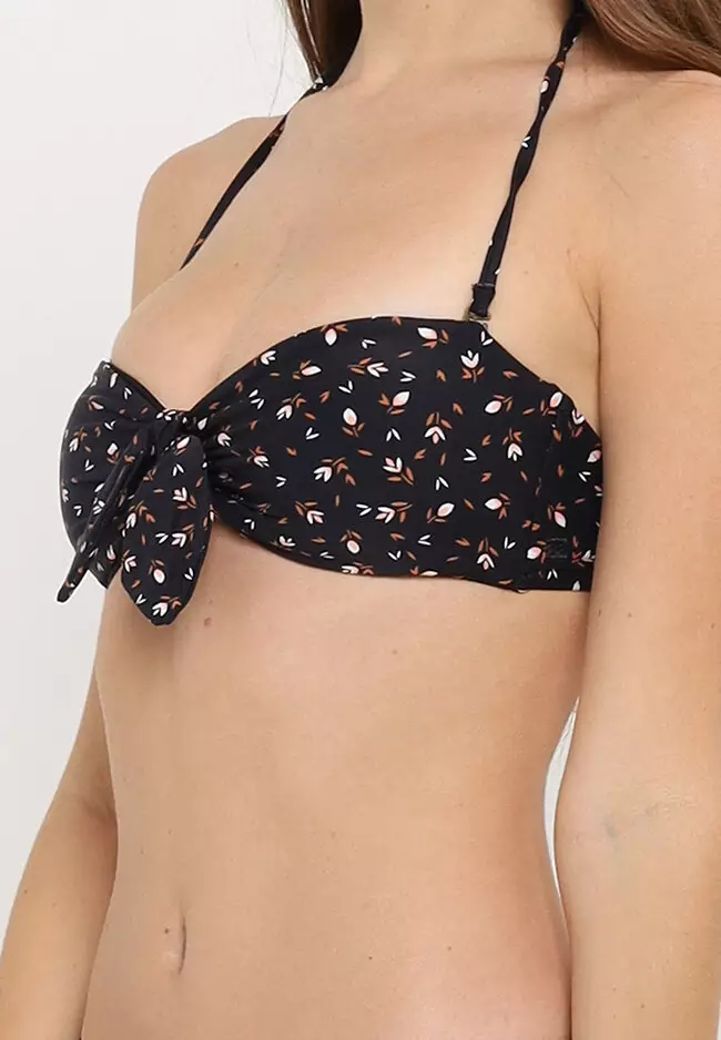 TROPIK Solid Balconette Bikini Top - Black