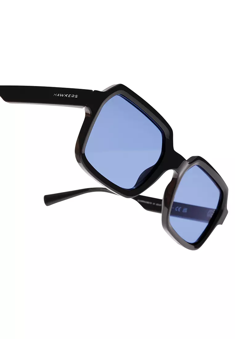 HAWKERS Black Blueberry Minimal Max Sunglasses For Men And Women, Unisex. Official Product Designed In Spain