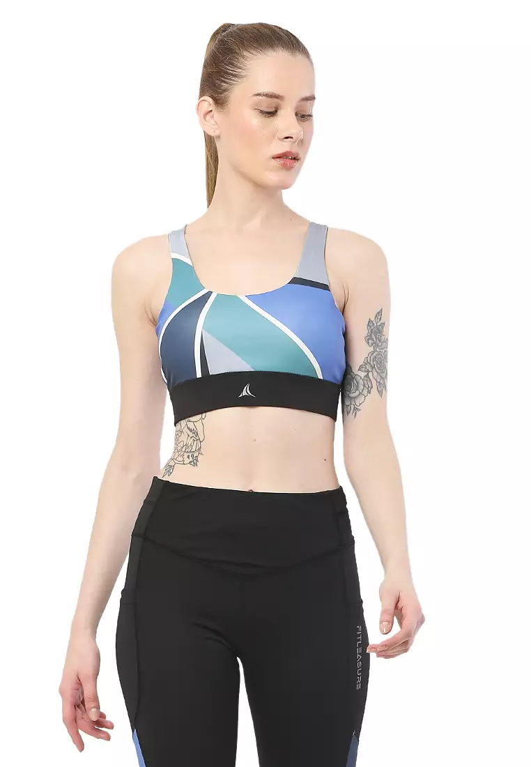 Buy Fitleasure Fitleasure Luxe Color-Block Strappy Yoga Padded