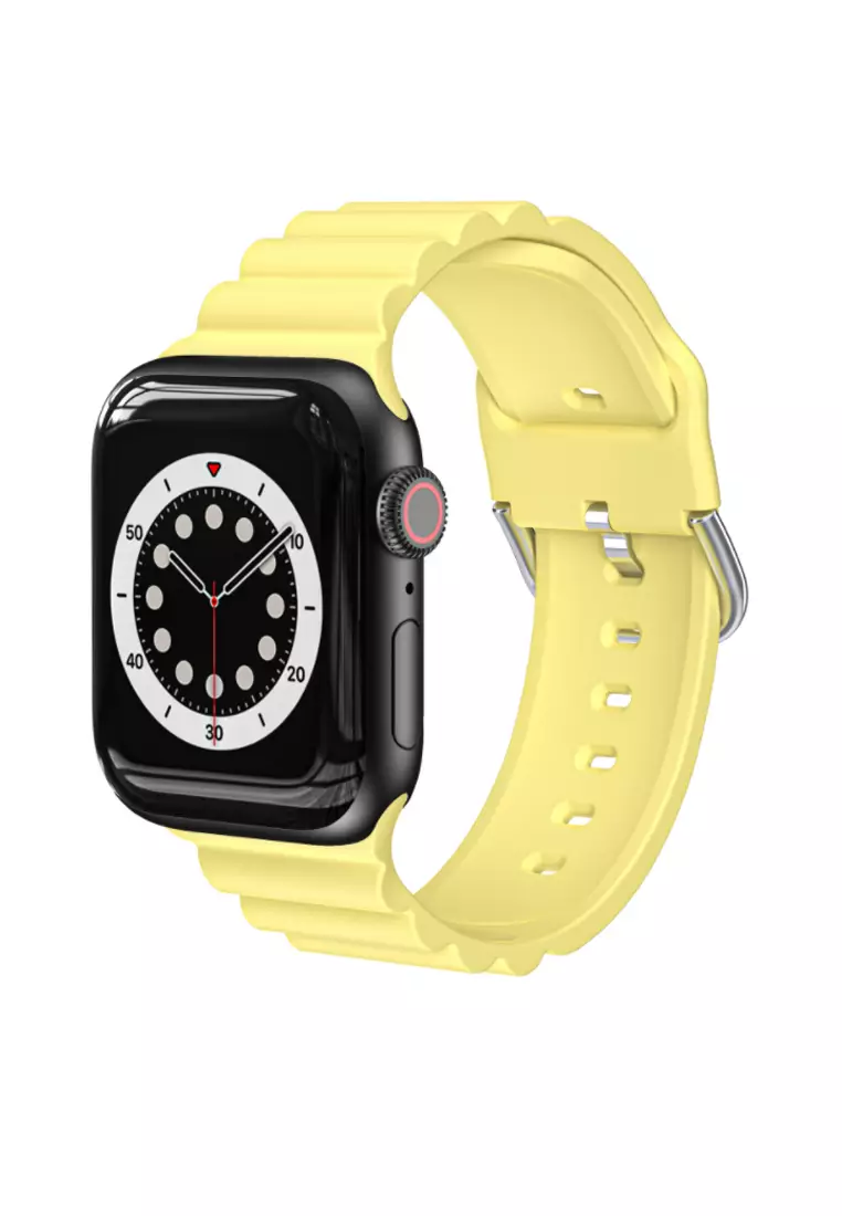 Buy Kings Collection Yellow Silicone Apple Watch Band 38MM 40MM