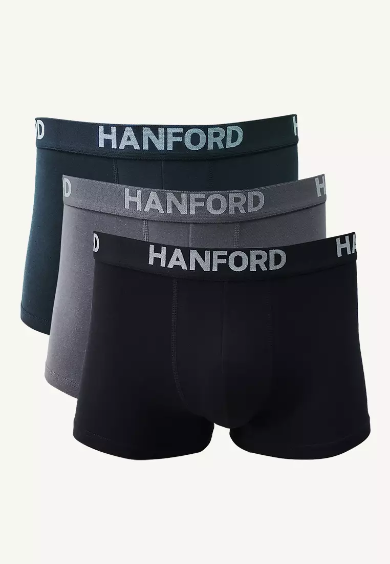 Cotton w/ Spandex Men's Boxer Briefs Logan - Assorted Colors (3in1 Pack) S-4X Big Plus Size