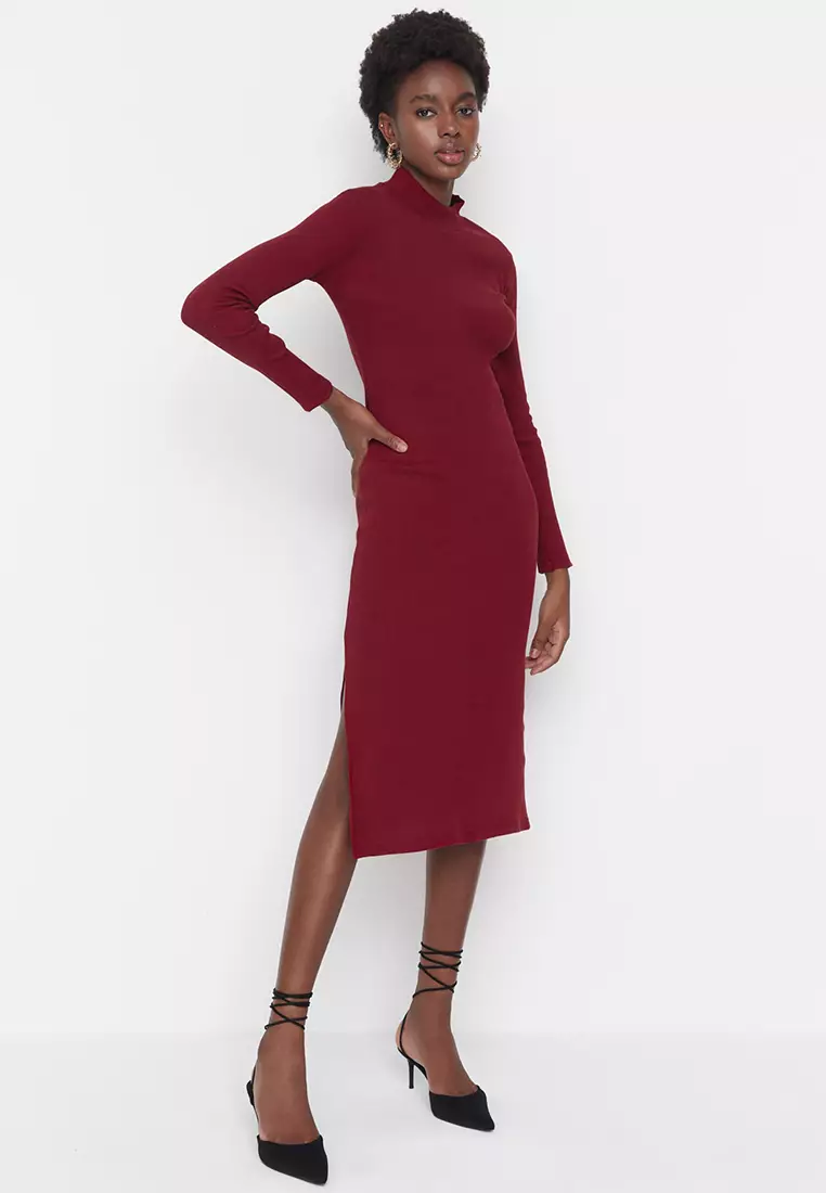Cotton bodycon deals midi dress