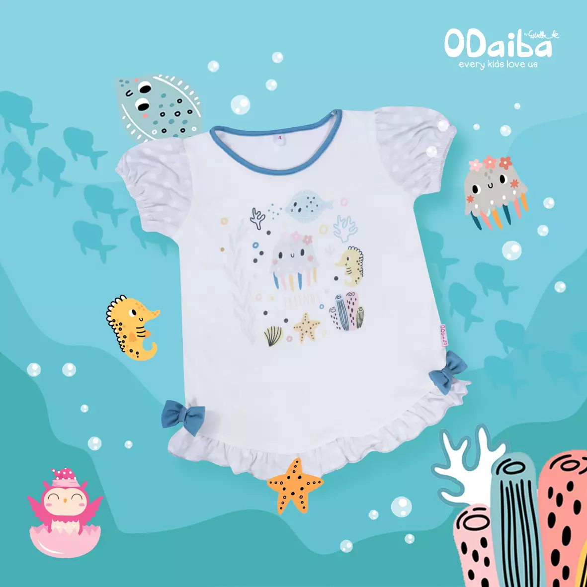 Pajamas/Piyama - Baju Tidur Anak KNE 186 4-10