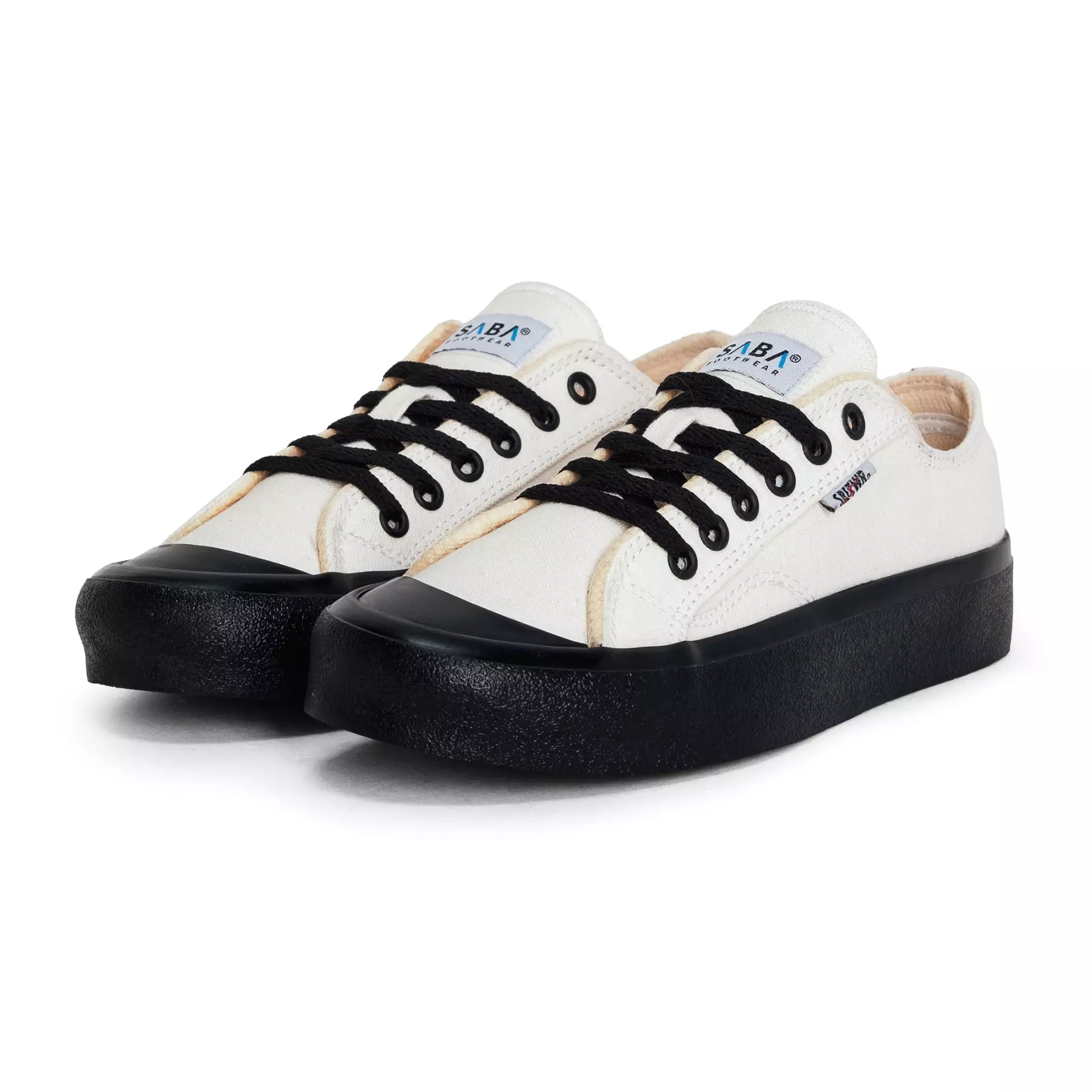 SABA Basic Off White Black - Sepatu Sneakers Casual Pria Wanita