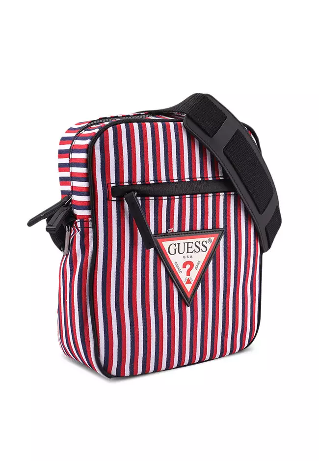 Guess striped bag on sale