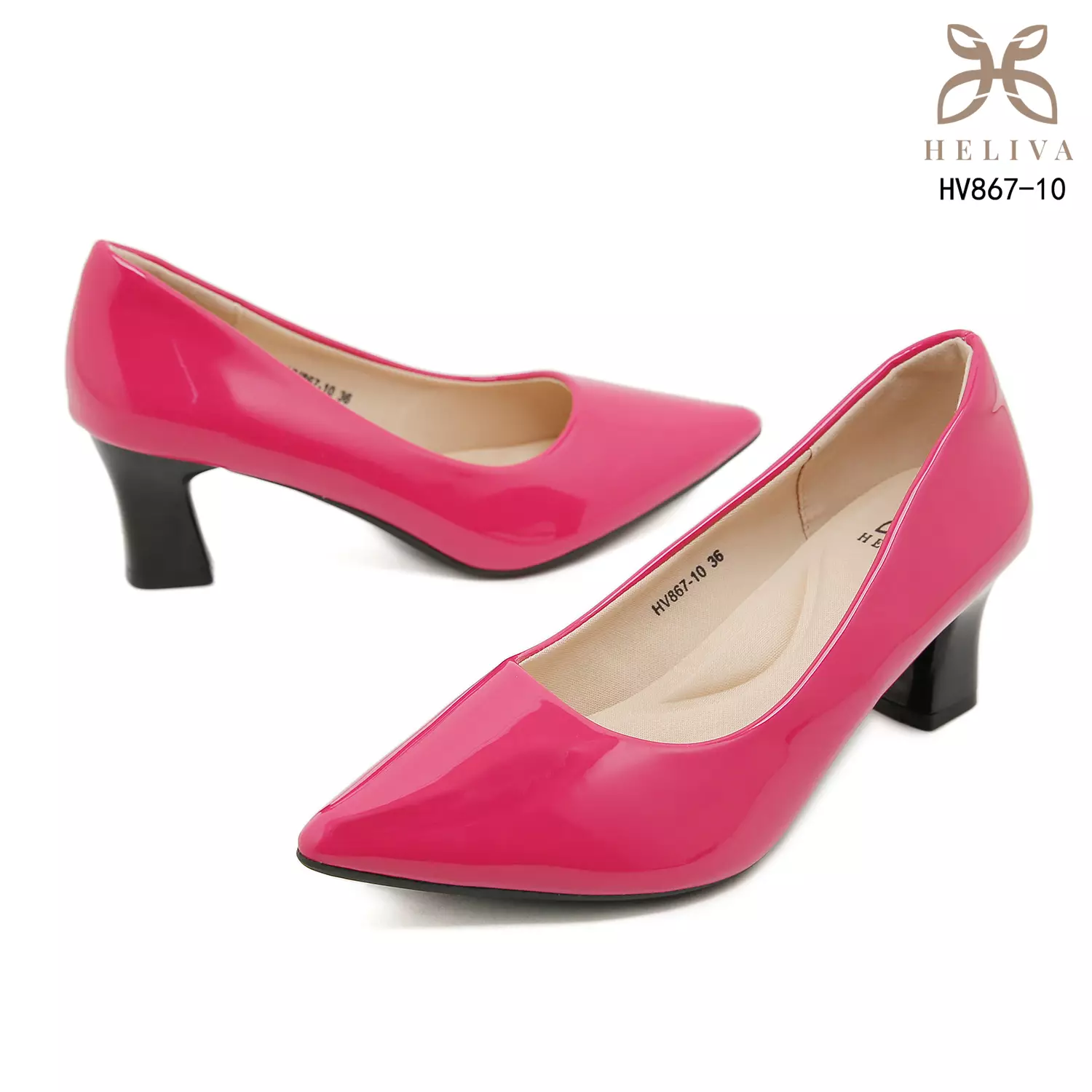 Heliva Livanna Classic Pointed Toe Glossy Heels 5.5cm Sole HV867-10