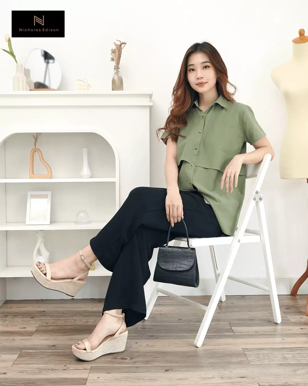 Nicholas Edison Wedge Zafir Beige