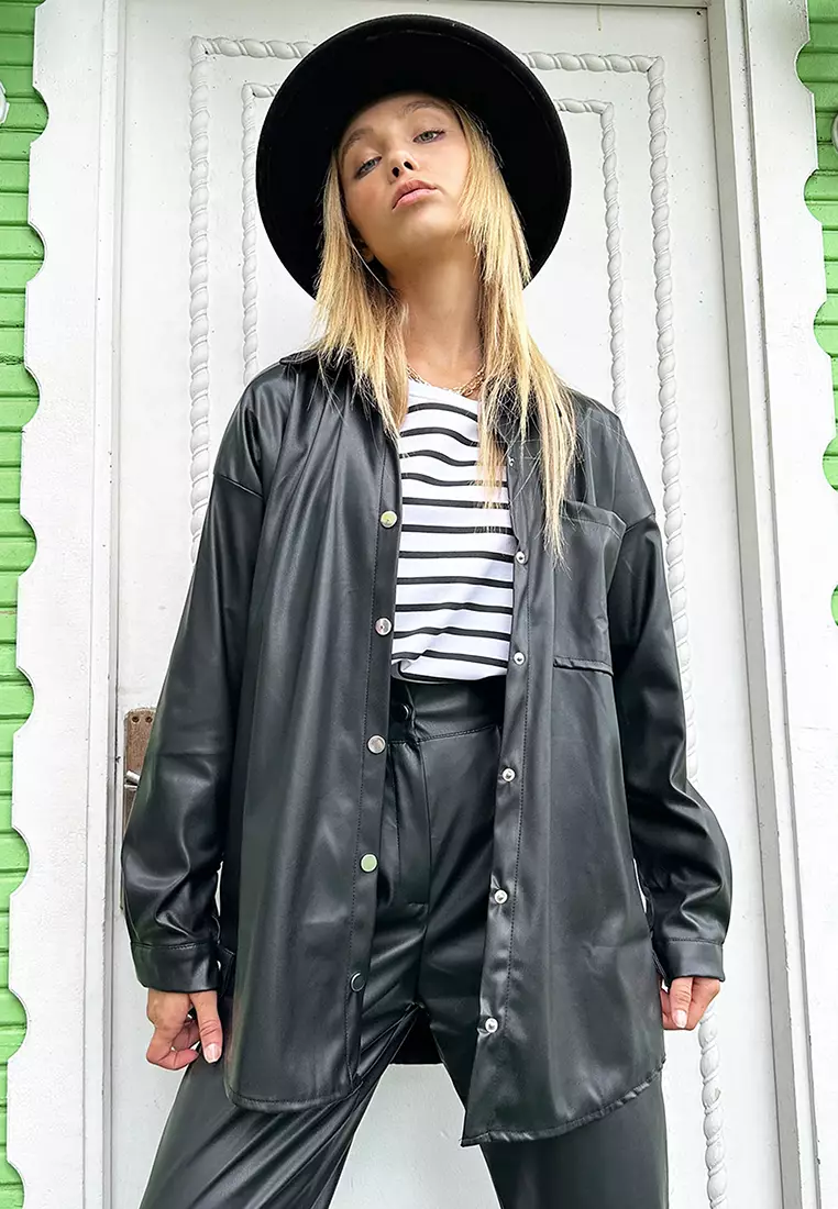 Zalora leather deals jacket