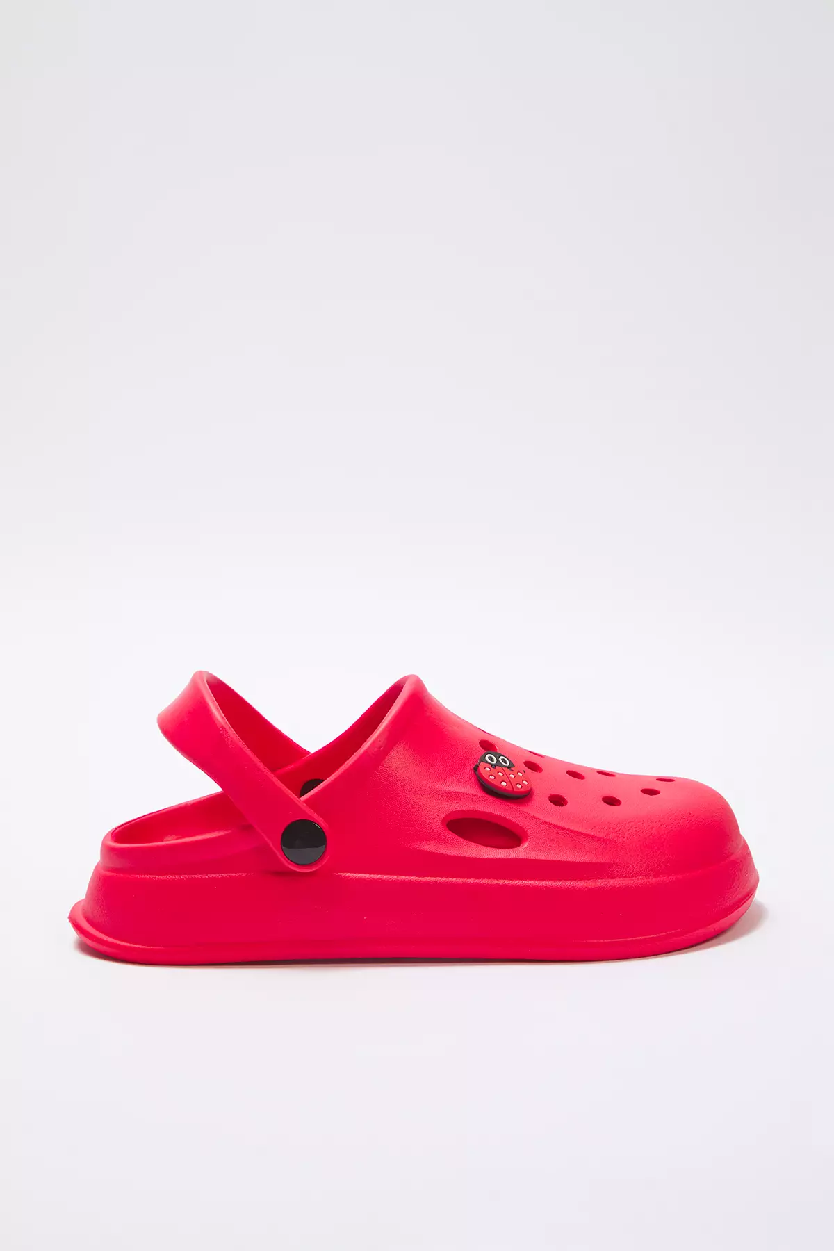 Red Ladybug Figured Light Sole Women's Eva Closed Front Sandals Slippers Takss25Sd00034