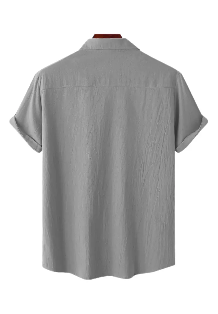 Loose Square-neck Linen Shirt YL-SKD01