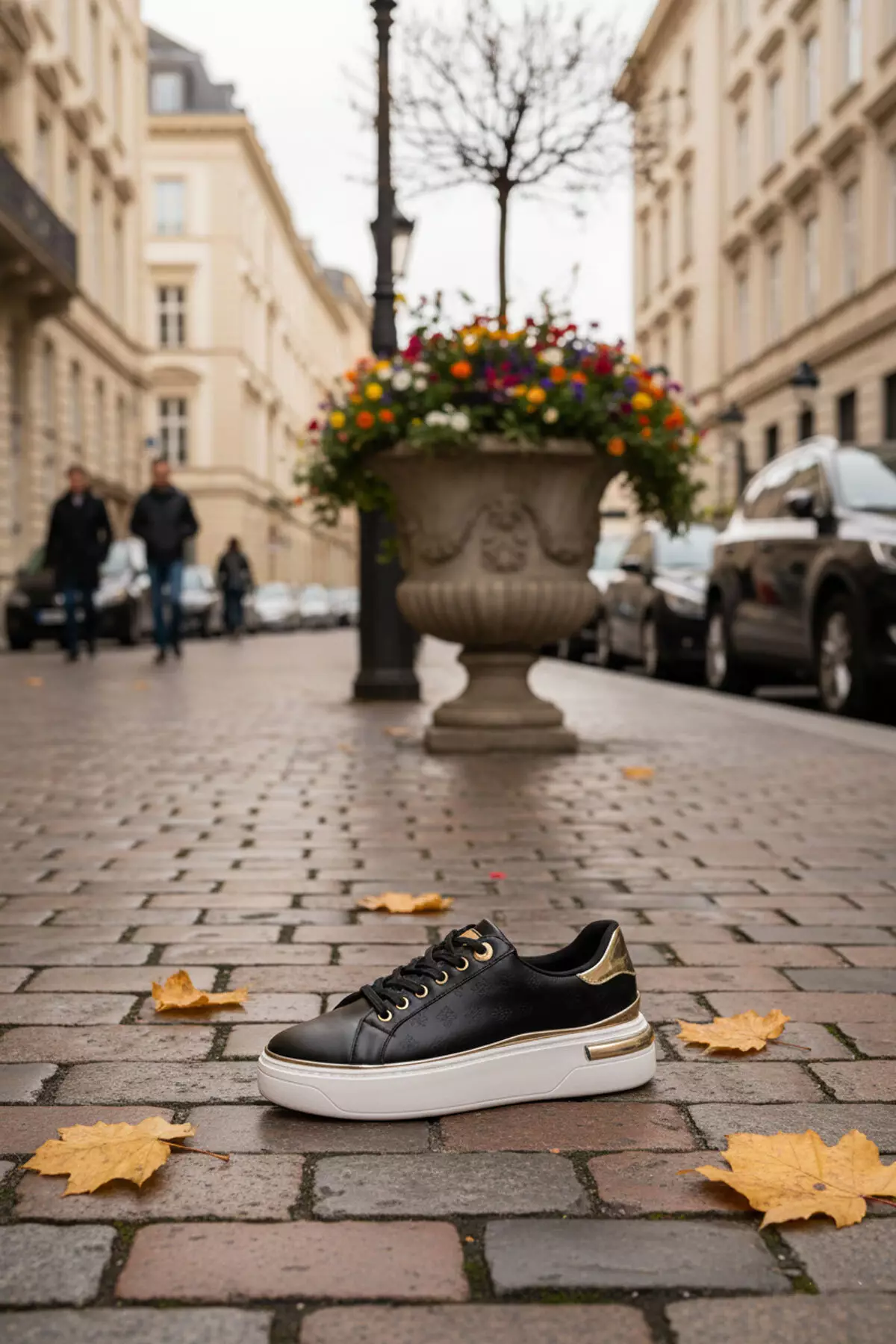Black-Gold Women'S Sneaker 20810