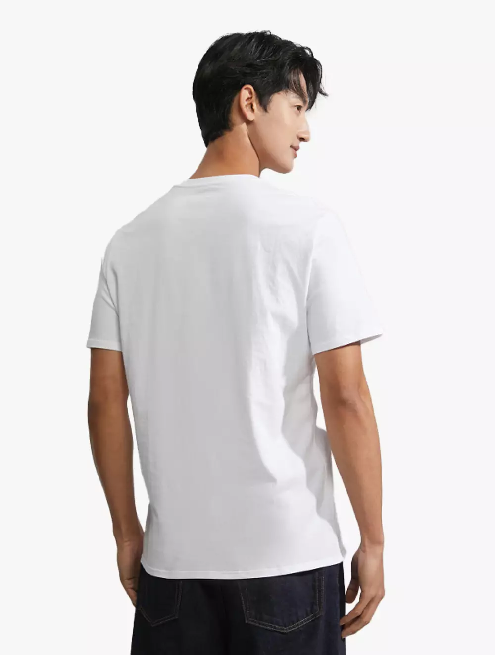 CK JEANS - CENTER MONOGRAM BACK LOGO TEE - white