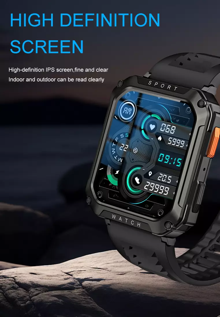 SmartWatch T8 Pro Layar Terang 2.01'' 320*385 TFT Anti Air IP67 Mode Multi-Olahraga green