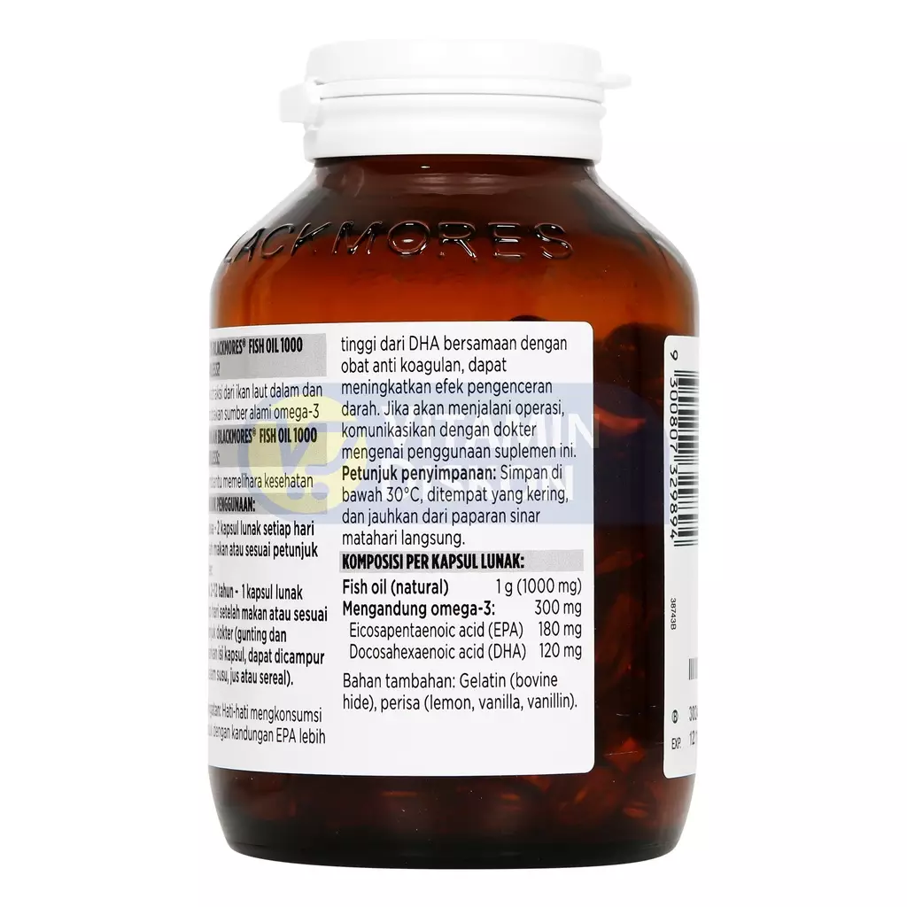 Manfaat Blackmores Fish Oil Odourless Supplements Kandungan