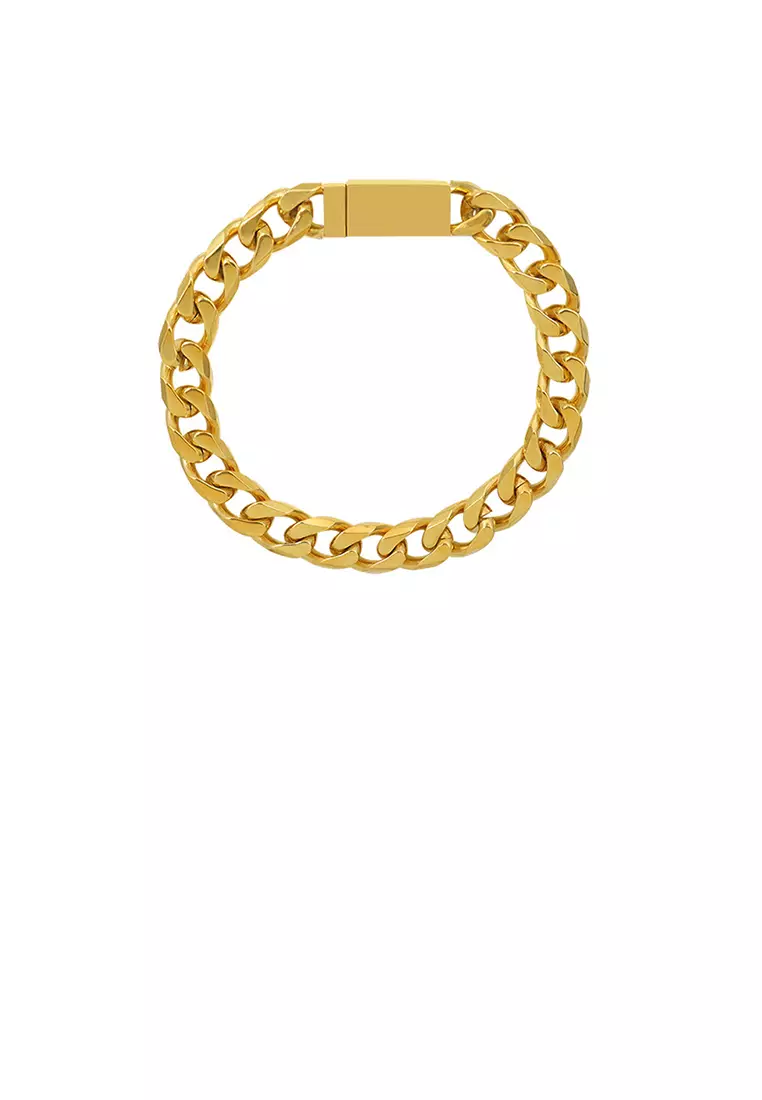 Men's gold link bracelets hot sale