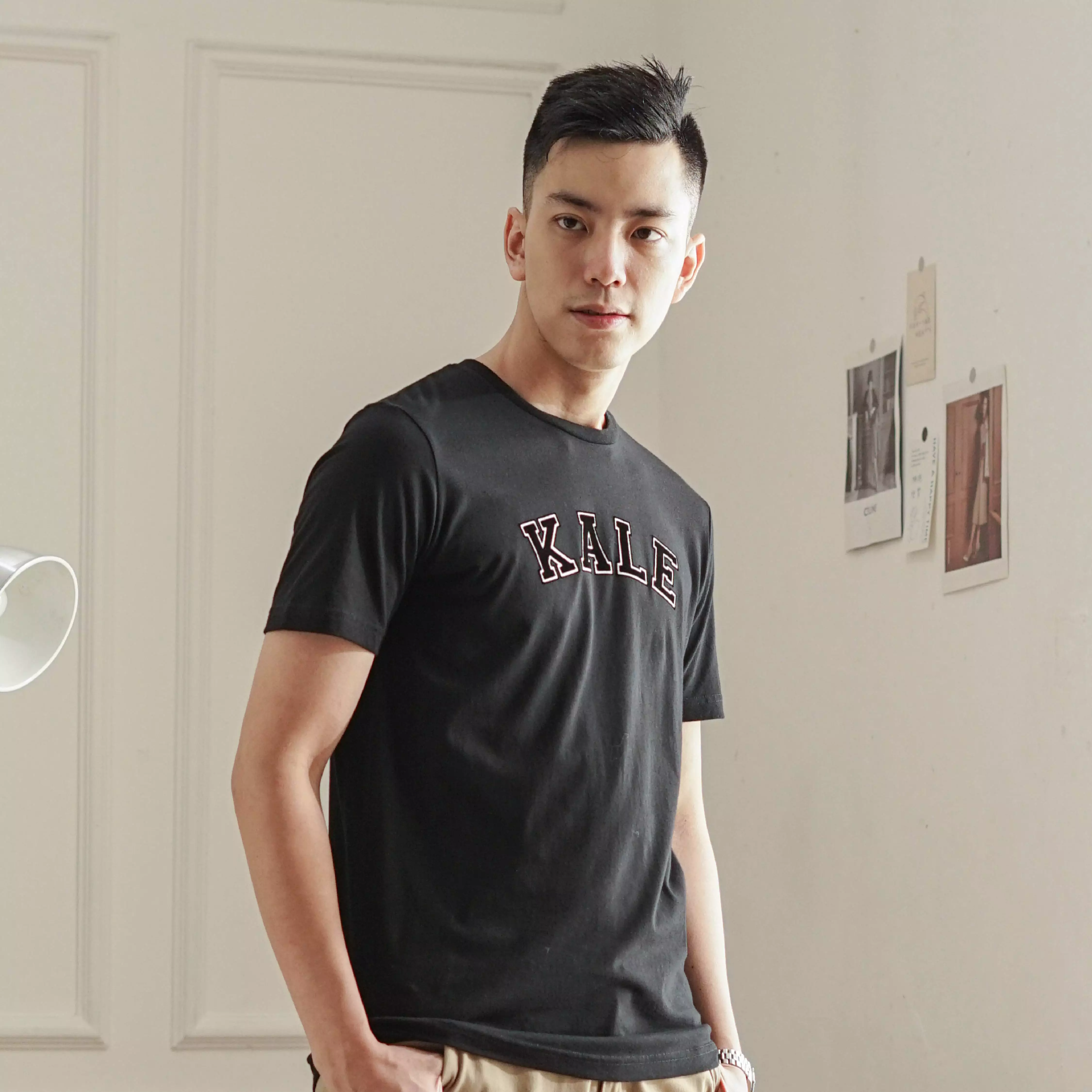 Kale Nathan Black / Kaos Lengan Pendek Pria / T-shirt Pria