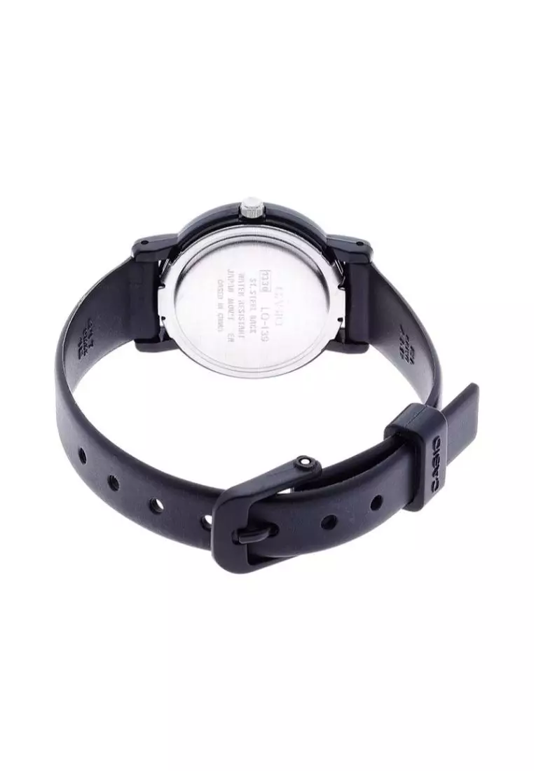Women's Analog LQ-139AMV-7B3L Mini size Black Resin Watch