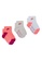 Nike multi Nike Girl Newborn's 3 Pack Grip Ankle Socks (12 - 24 Months) - Coconut Milk C5902KA6D7D42BGS_2