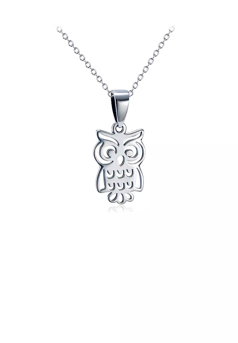 White gold deals owl pendant