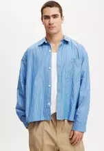 Blue Oxford Stripe