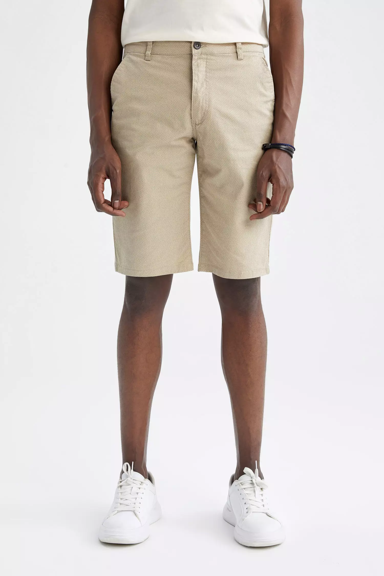 Khaki on sale midi shorts