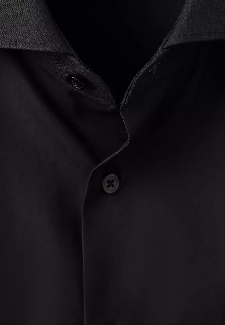 Slim-Fit Cotton Poplin Suit Shirt