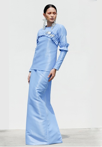 Poppy Kurung in Ice Blue from Blubelle in Blue