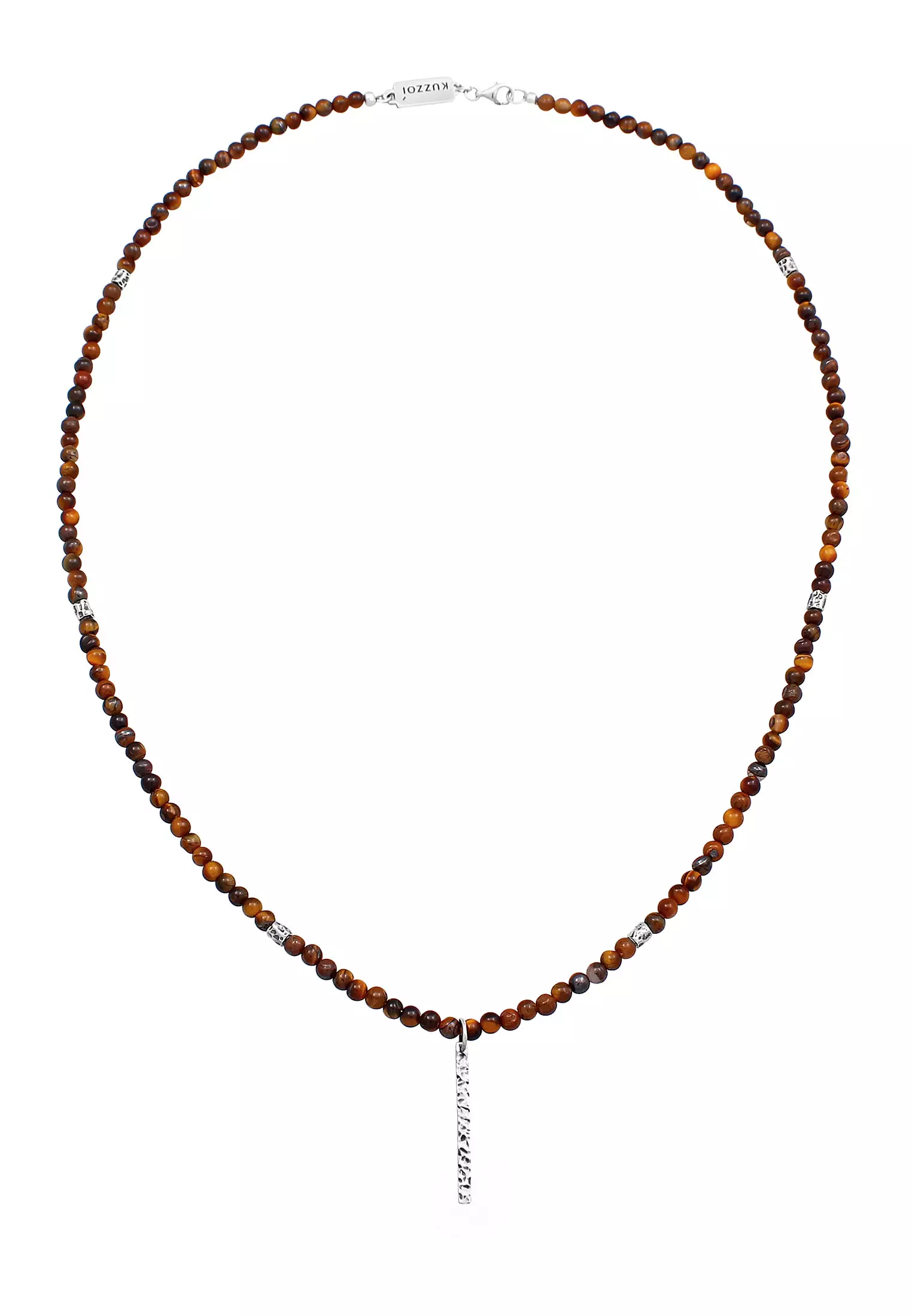 Necklace Men Pendant Bar Bead Tiger Eye