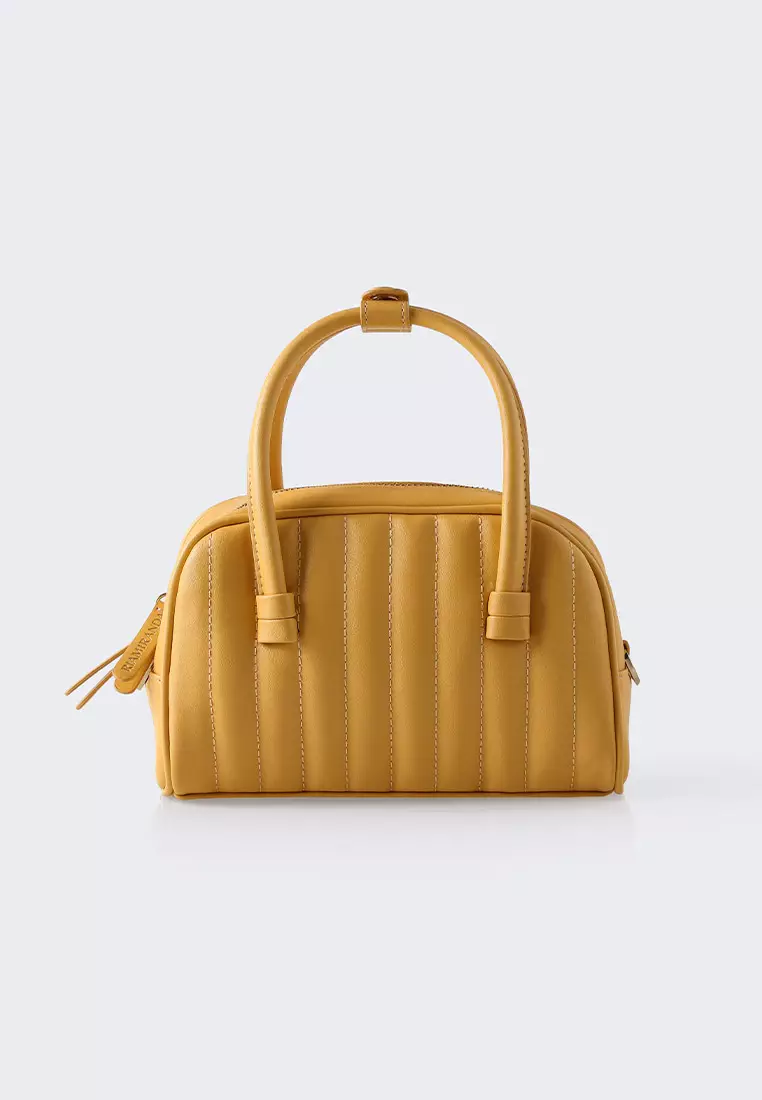 Ria Miranda Honey Gold Sella Quilted Mini Bag