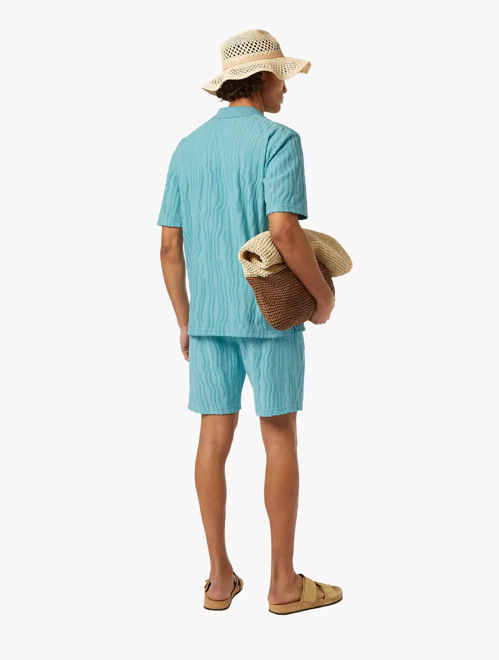 Jacquard Cotton Terry Relaxedfit Polo - SDA180100410