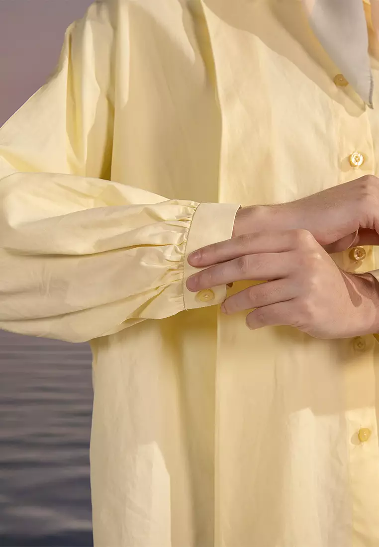 Kami Eline Oversized Top Butter Yellow