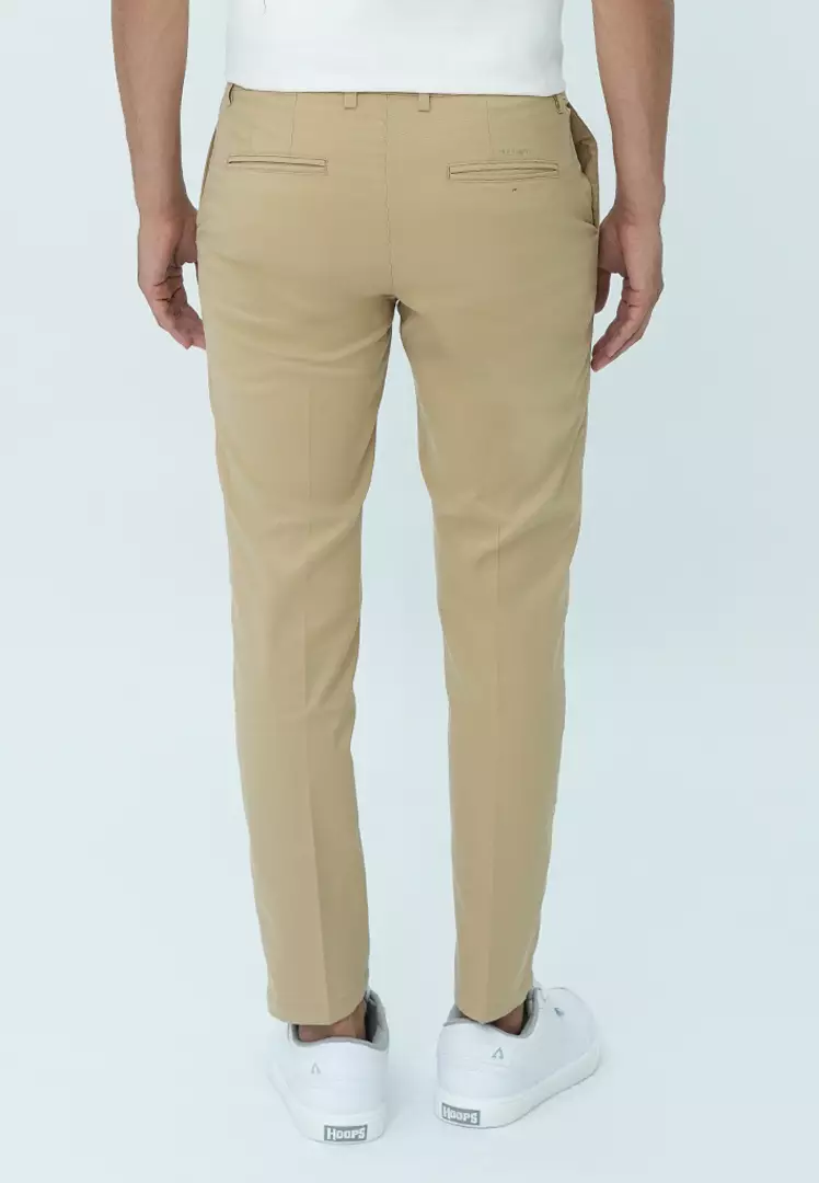Johnwin - Celana Formal Sigma Ankle Pants - Celana Panjang Pria - Bahan Katun Polyester - Slim Fit - Cream - F.1024.006.126.C