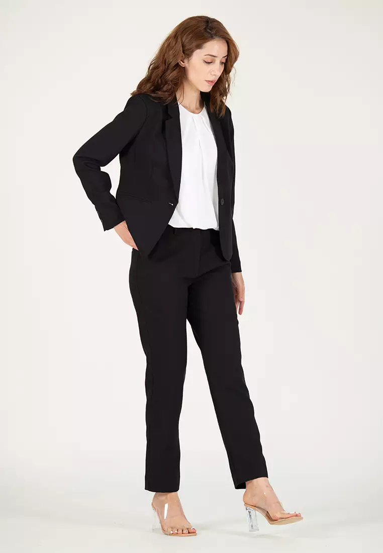 Blazer Open Button With Long Sleeve