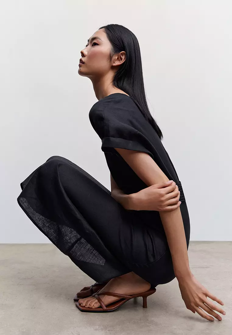 Belt Linen Dress