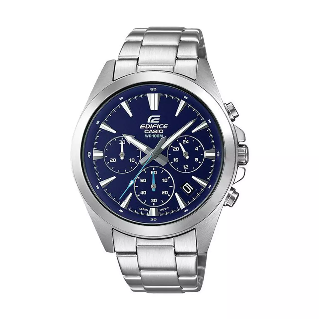 Casio Edifice Jam Tangan Pria - Silver Blue - Stainless Steel - EFV-630D-2AVUDF