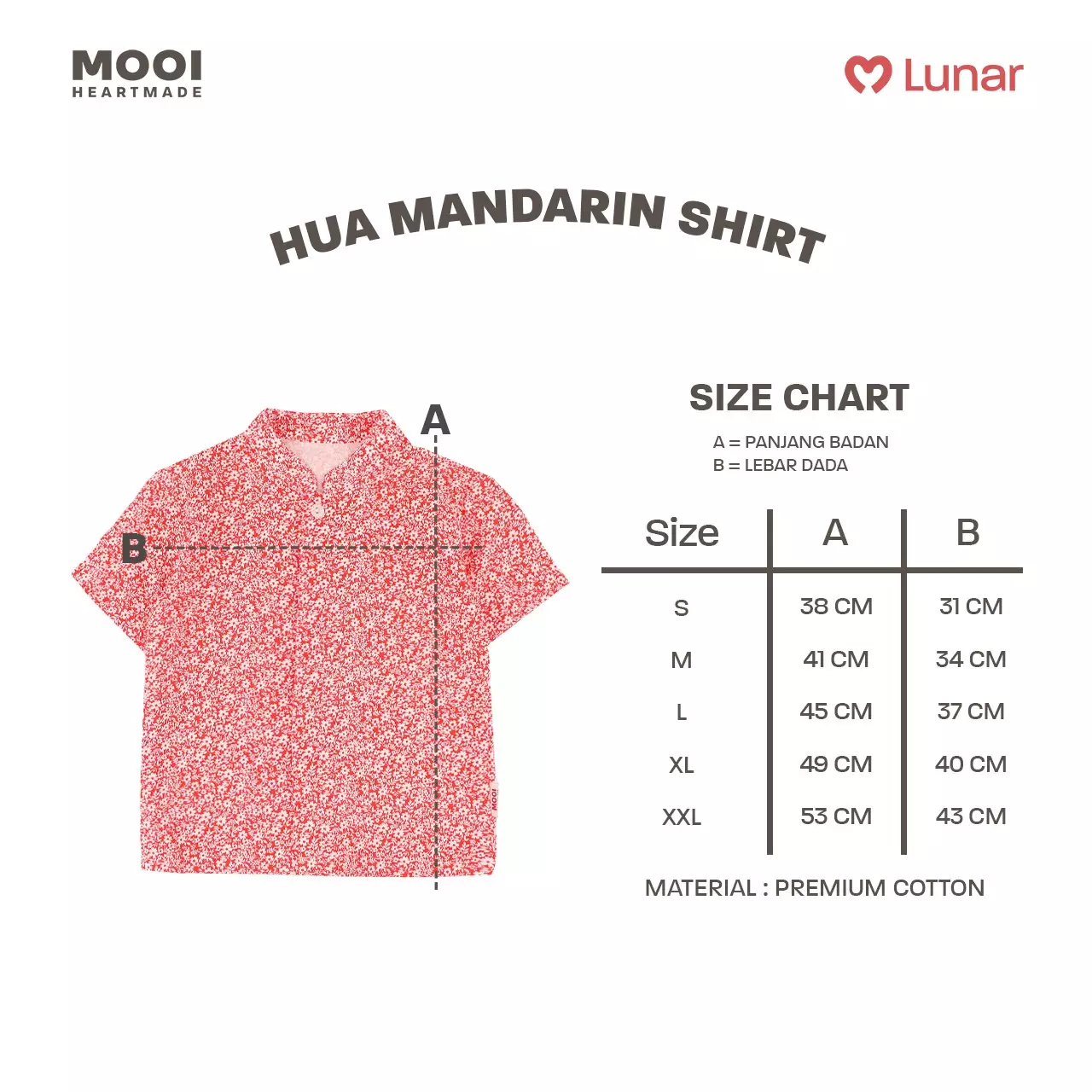 Mooi Kemeja Anak Laki-Laki Lunar Collection Hua Mandarin Shirt - Sky Blue