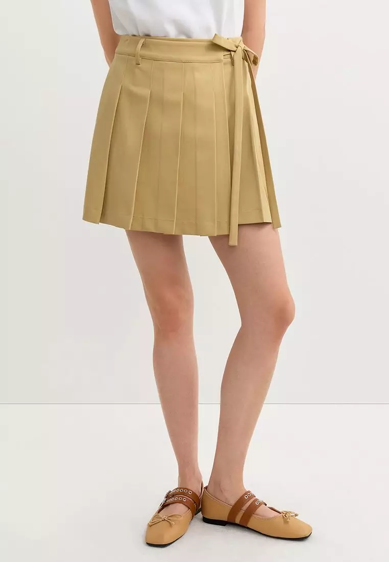 Pleated Skirt - Beige