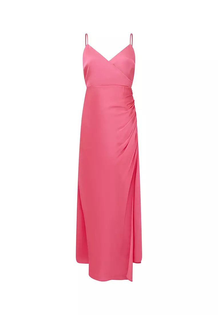 ENNIS SATIN SLIP MIDI DRESS
