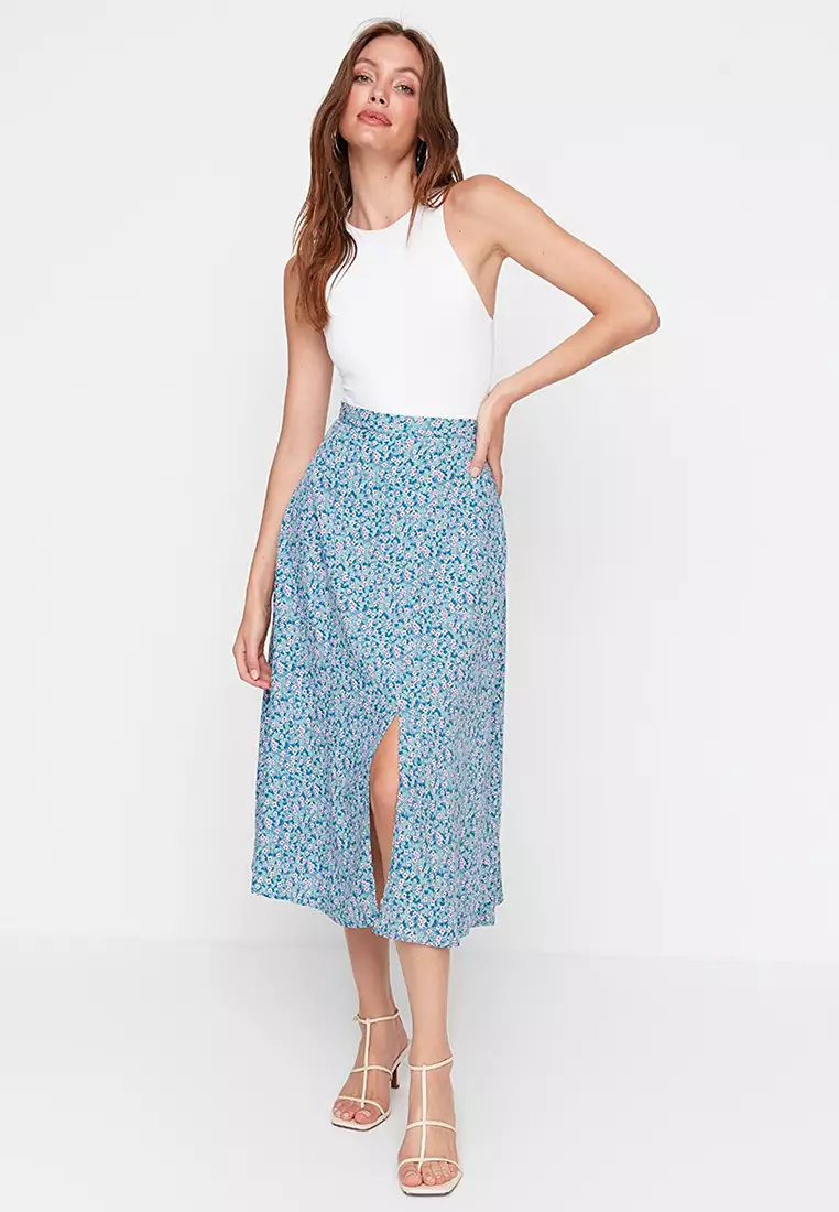 Buy Trendyol Floral Printed Skirt Online | ZALORA Malaysia